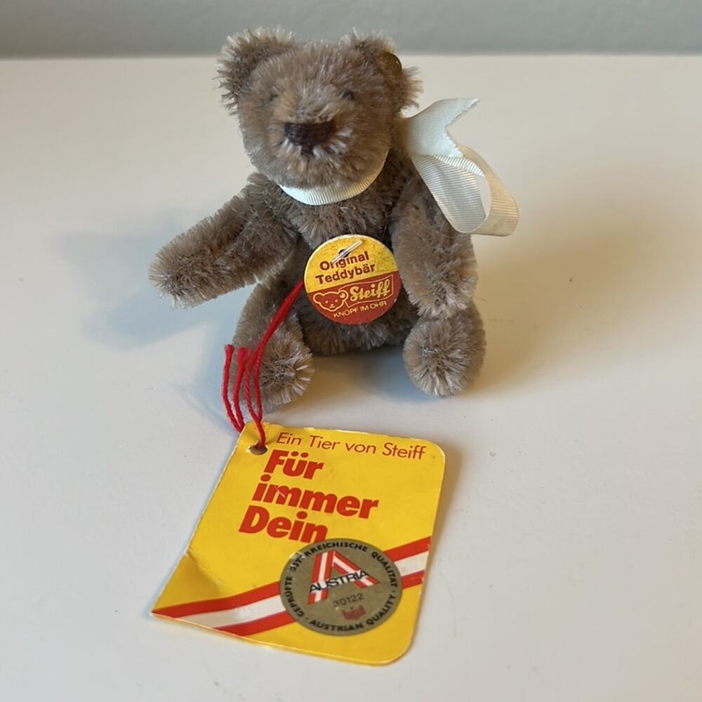 Vintage Steiff Teddy Stuffed Animal Original Bear Miniature